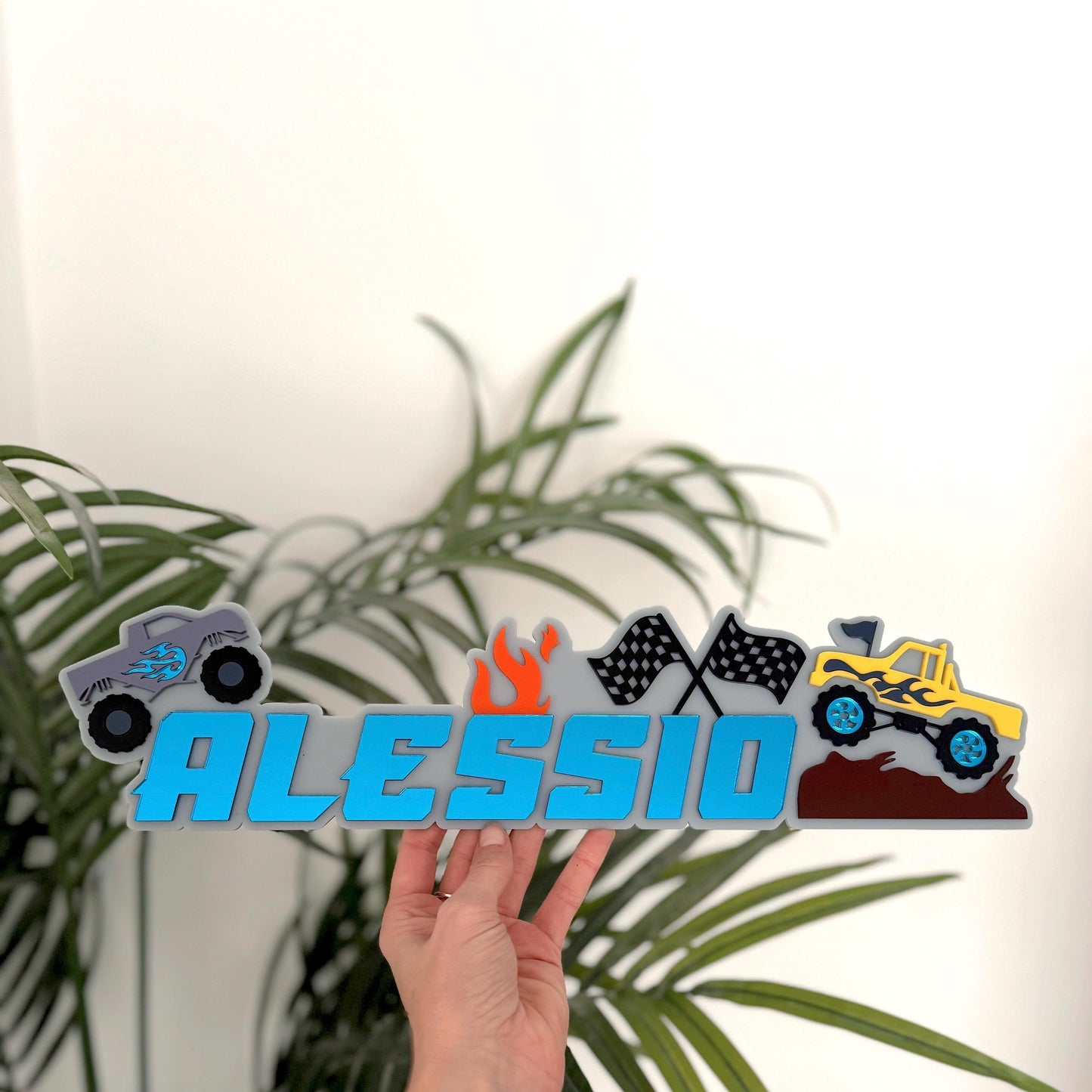 Monster Truck Name Plaque