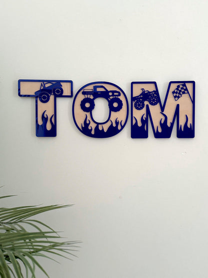 Monster Truck Initial Sign