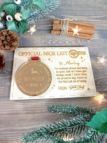 Nice List Medal Ornament