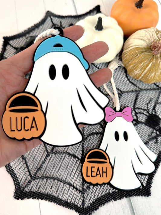 Ghost Boo Basket Tag