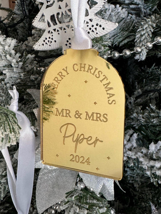 Mr & Mrs Newlywed Ornament