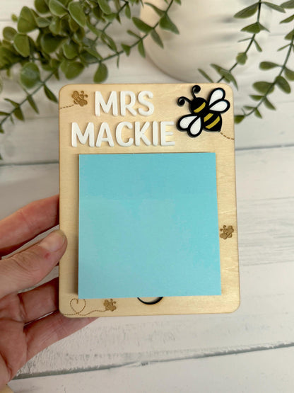 Personalised Post It Note Holder - Bee