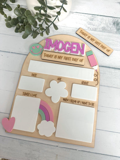 Rainbow Back to School Board