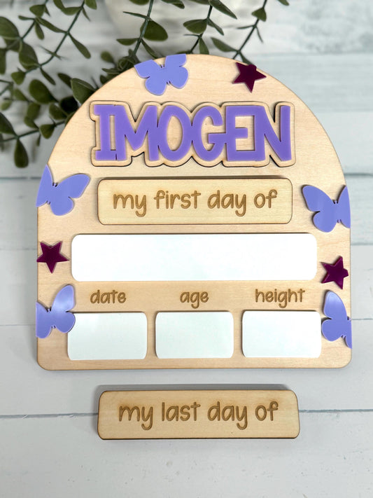 Butterfly Back to School Board - Medium