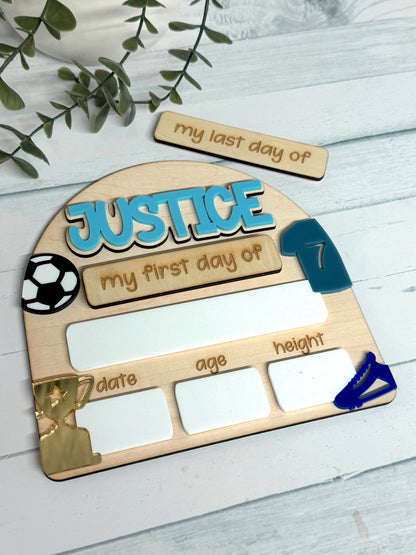Soccer Back to School Board - Medium