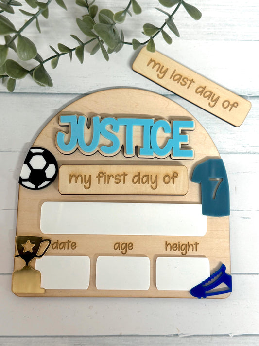 Soccer Back to School Board - Medium