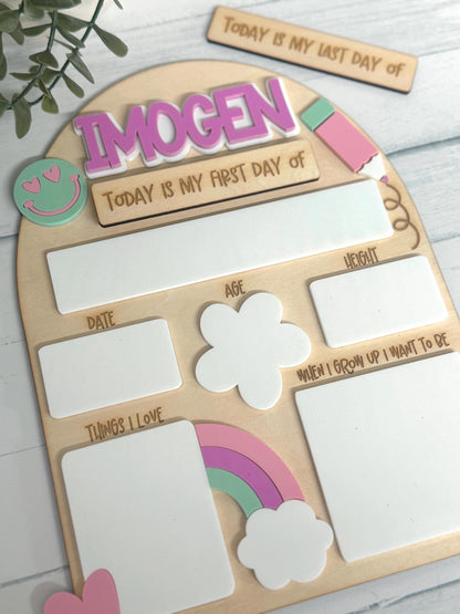 Rainbow Back to School Board