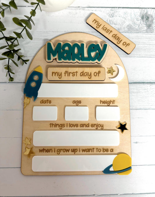 Back to School Board - Space Rocket