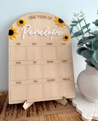 Sunflower First Birthday Board