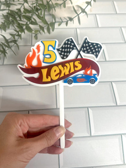 Personalised Racing Cake Topper