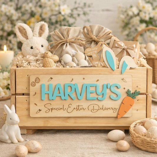 Personalised Easter Crate Plaque