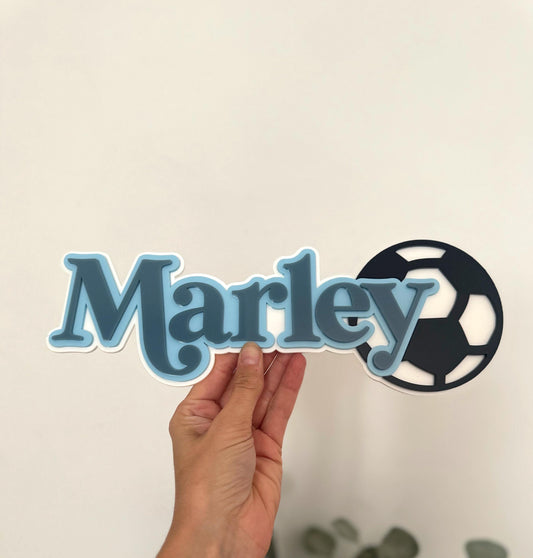 Acrylic Soccer Name Plaque