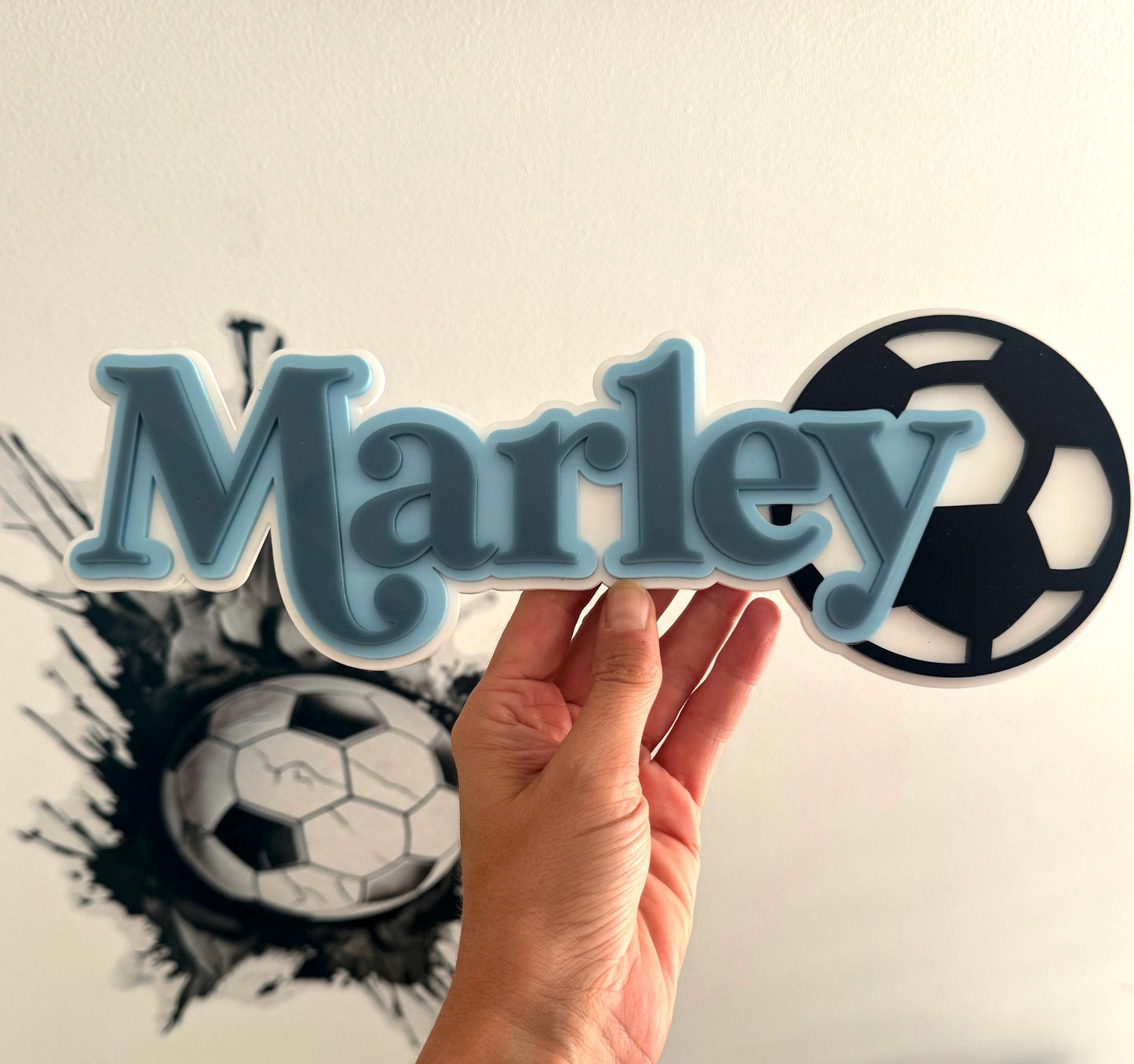 Acrylic Soccer Name Plaque