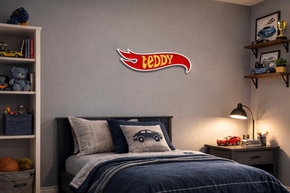 Personalised Racing Name Plaque