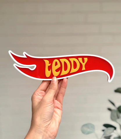Personalised Racing Name Plaque