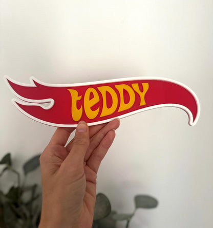 Personalised Racing Name Plaque