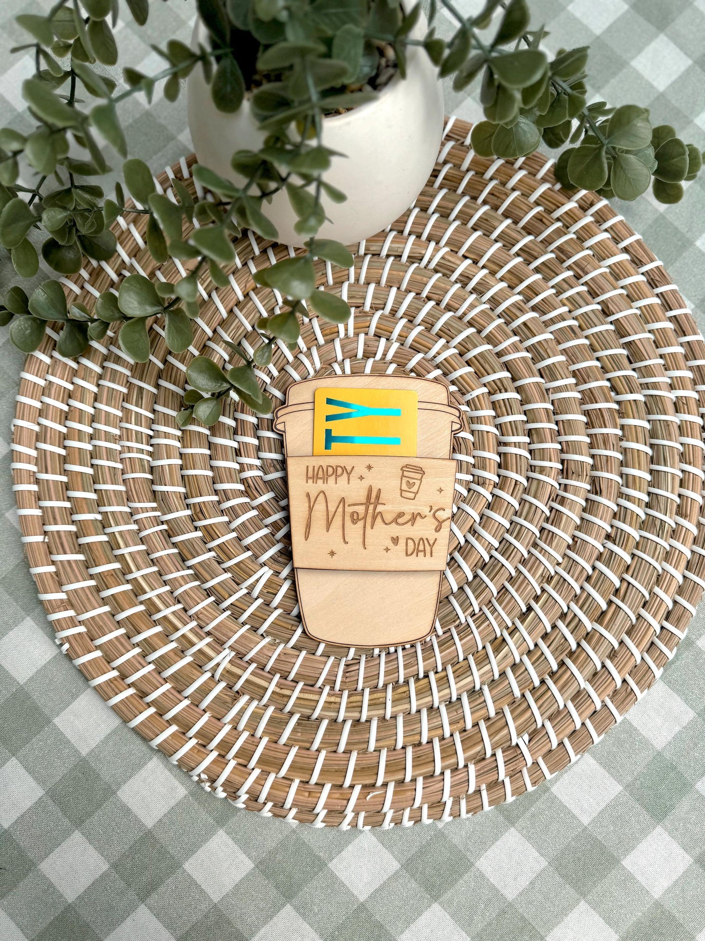 Mother's Day Coffee Cup Gift Card Holder
