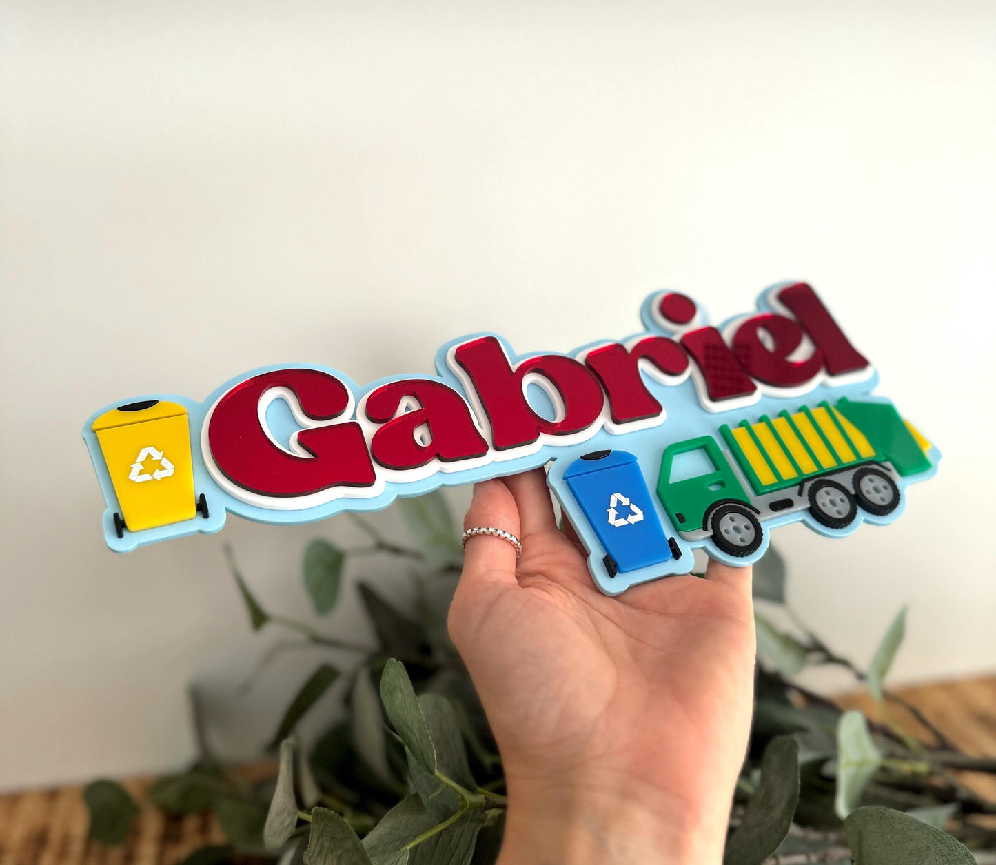 Garbage Truck Name Plaque