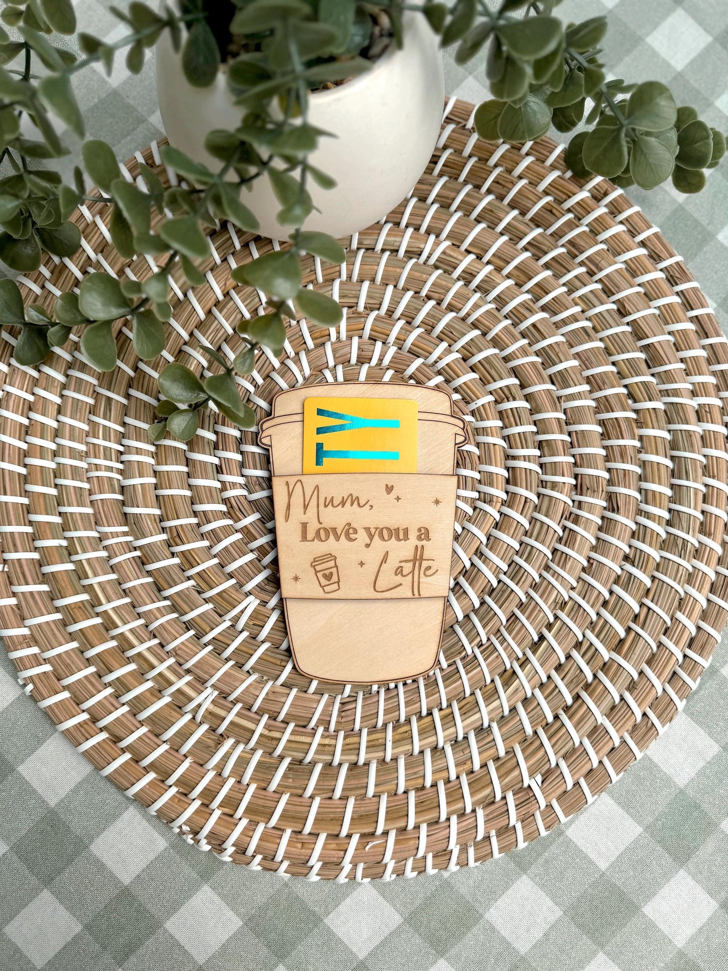 Mother's Day Coffee Cup Gift Card Holder