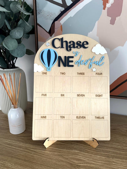 First Birthday Board -  Hot Air Balloon