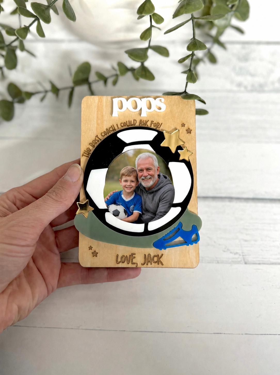 Father's Day Soccer Photo Fridge Magnet