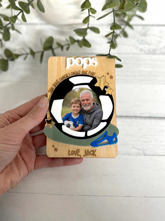 Father's Day Soccer Photo Fridge Magnet