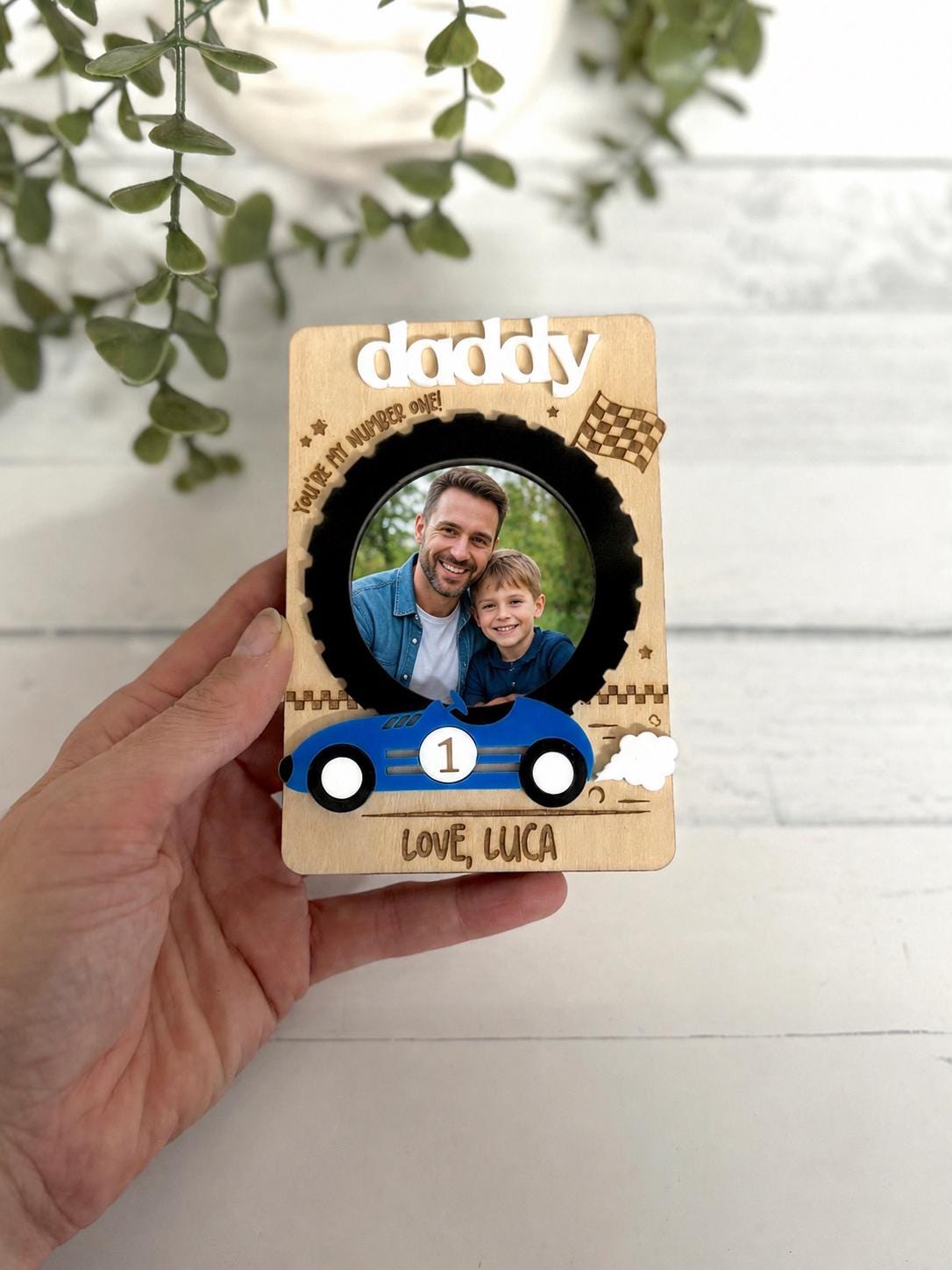 Father's Day Car Photo Fridge Magnet