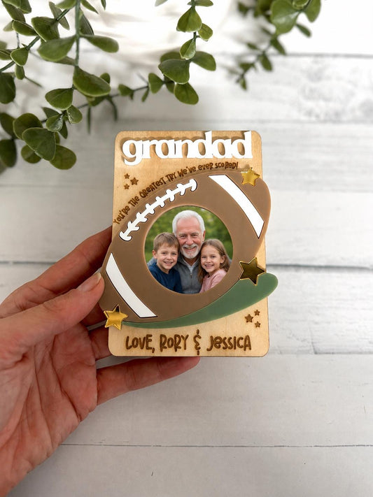 Father's Day Football Photo Fridge Magnet