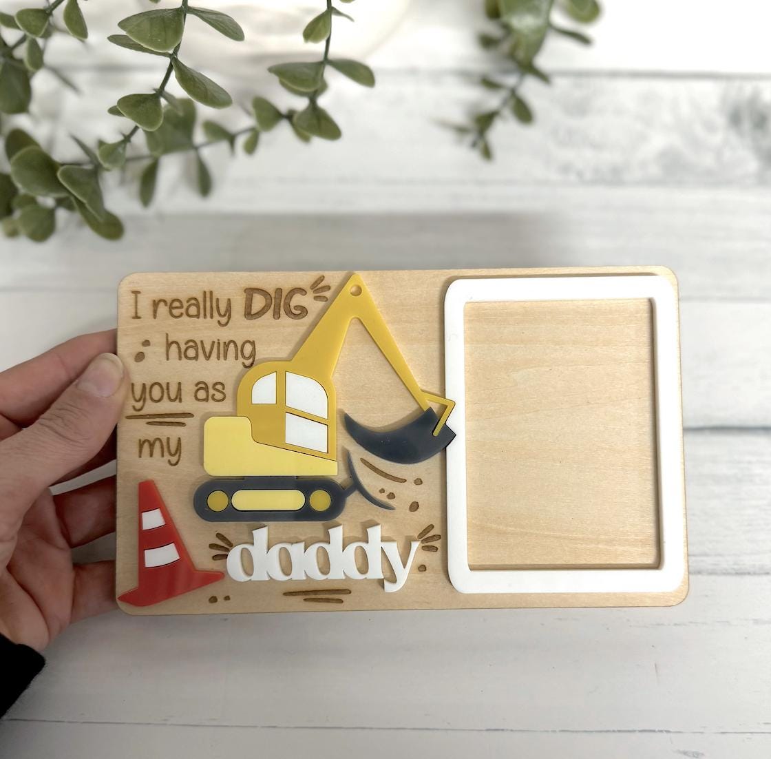 Father's Day I Dig You Fridge Magnet Frame