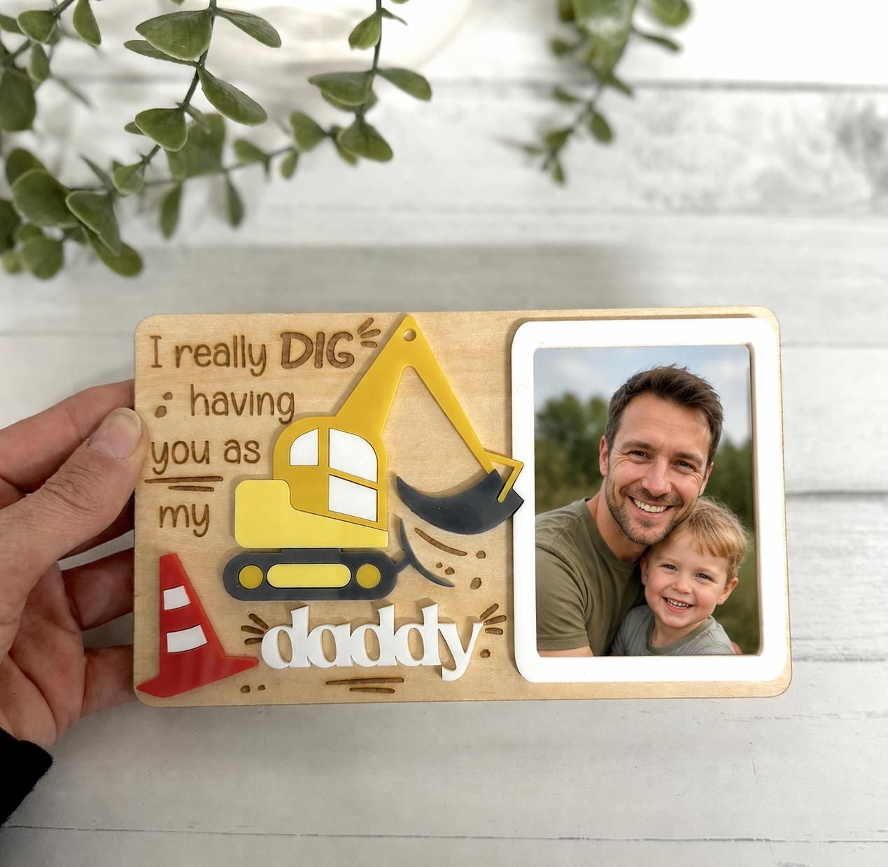 Father's Day I Dig You Fridge Magnet Frame