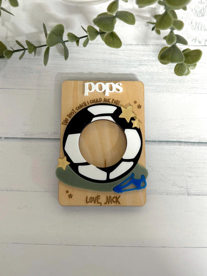 Father's Day Soccer Photo Fridge Magnet