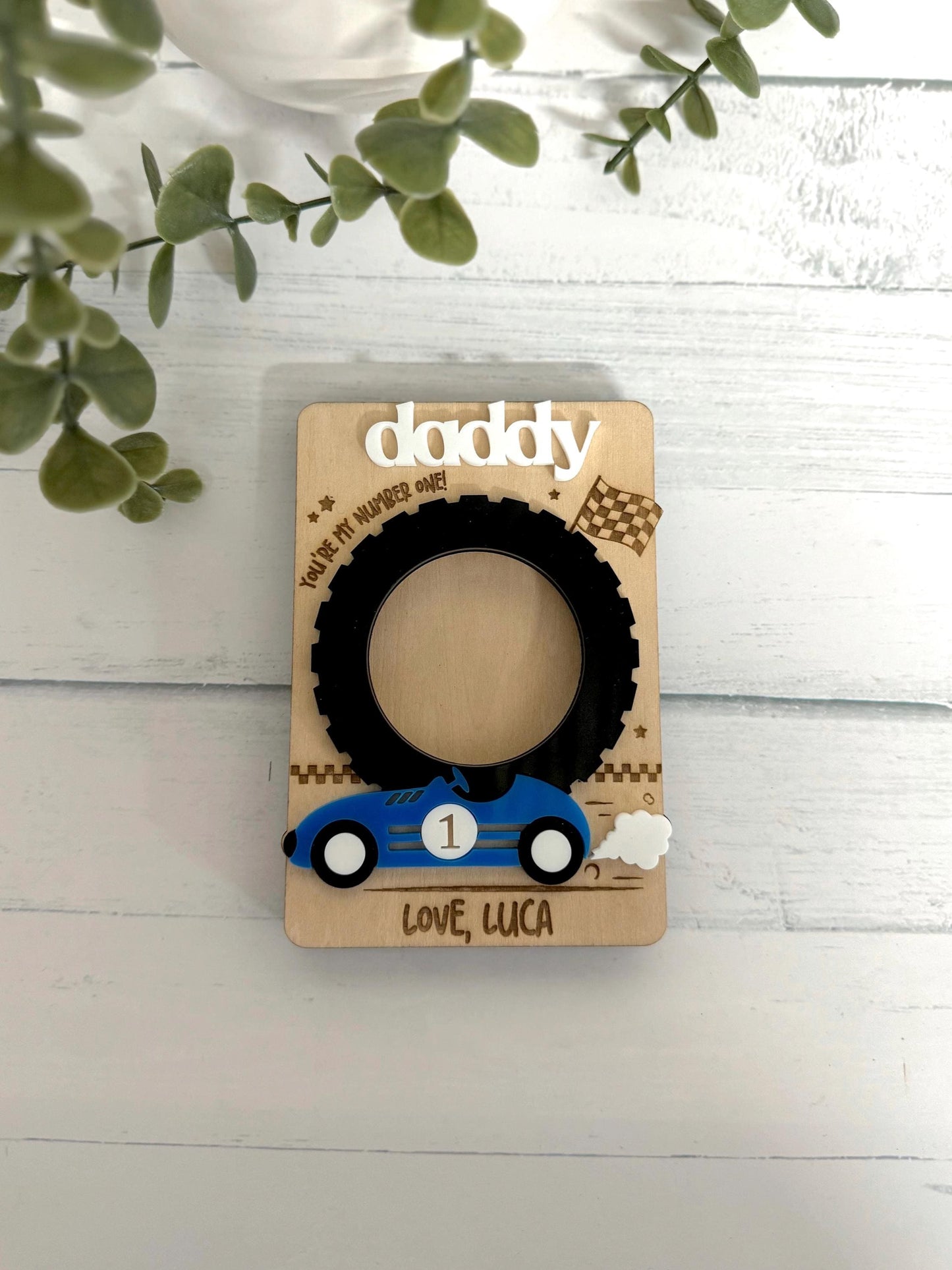 Father's Day Car Photo Fridge Magnet