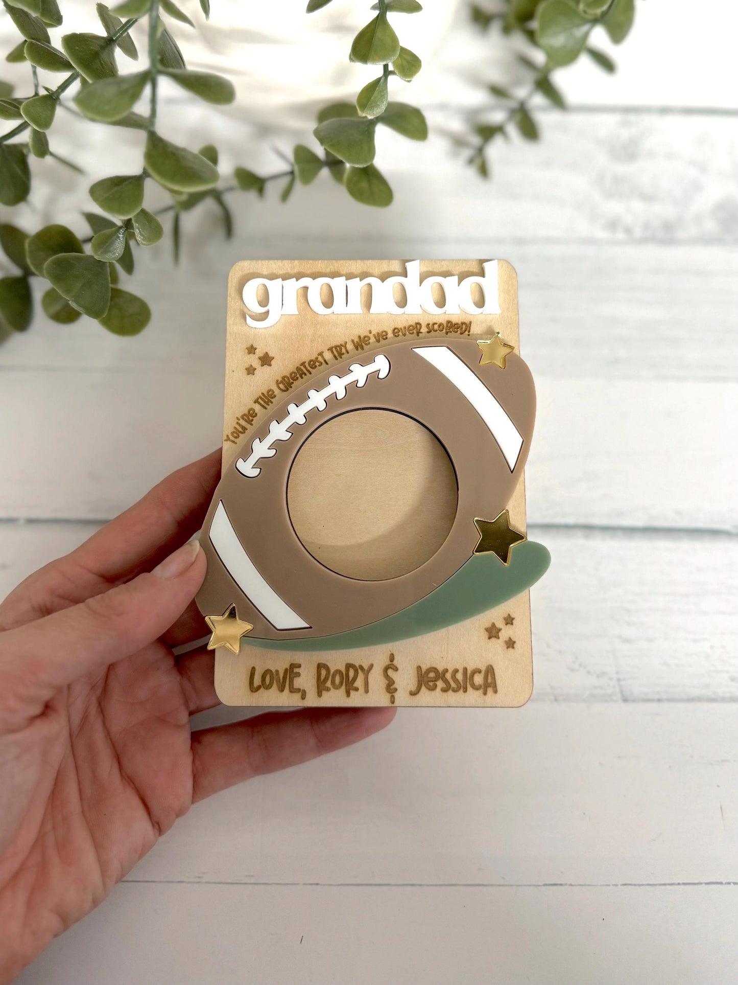 Father's Day Football Photo Fridge Magnet