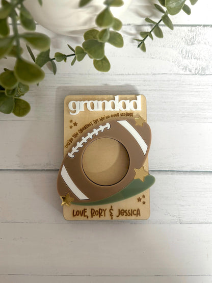 Father's Day Football Photo Fridge Magnet