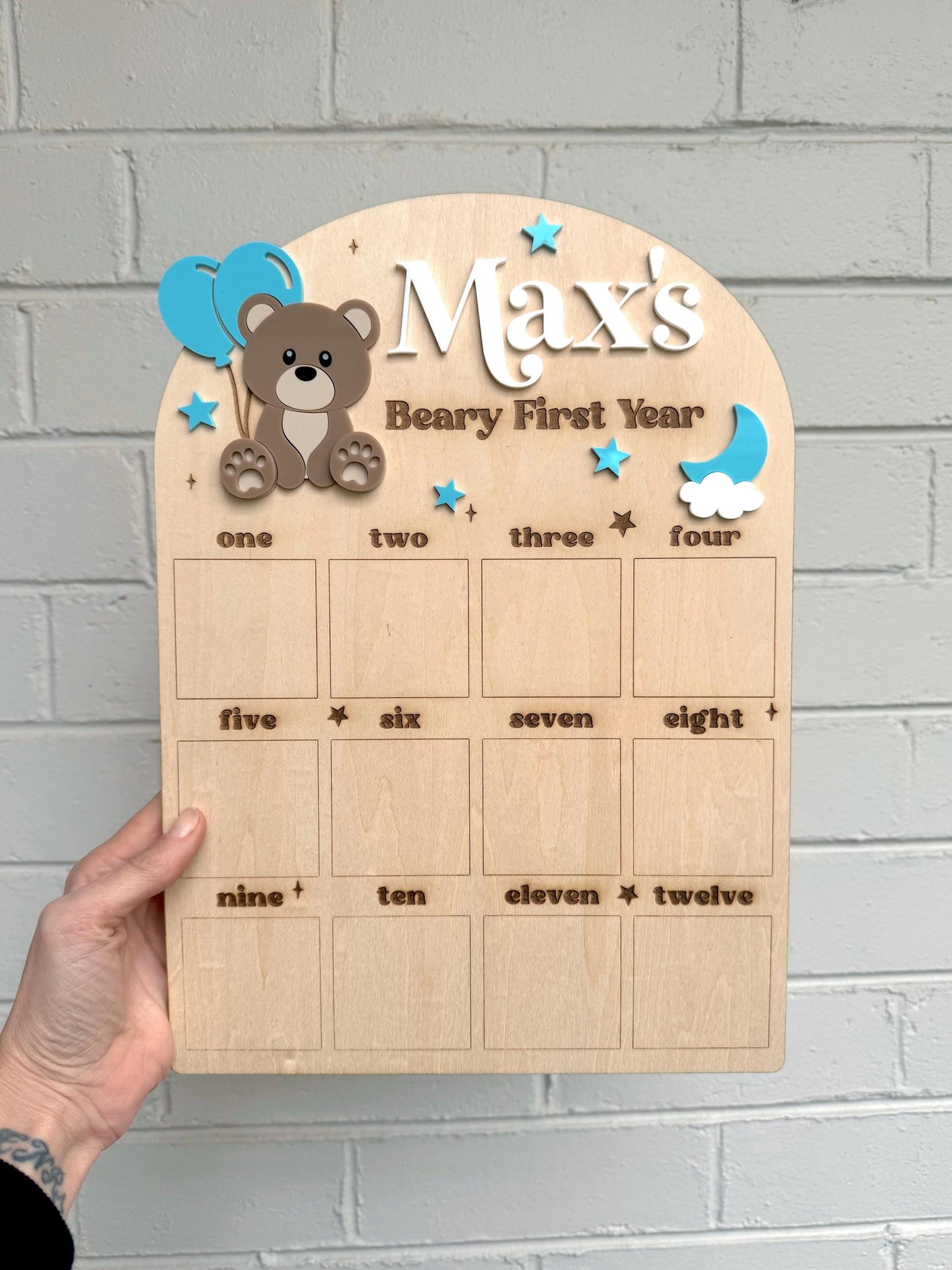 First Birthday Board - Bear