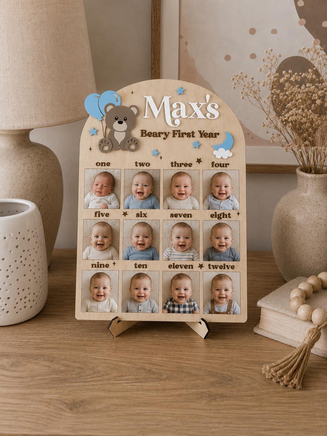 First Birthday Board - Bear