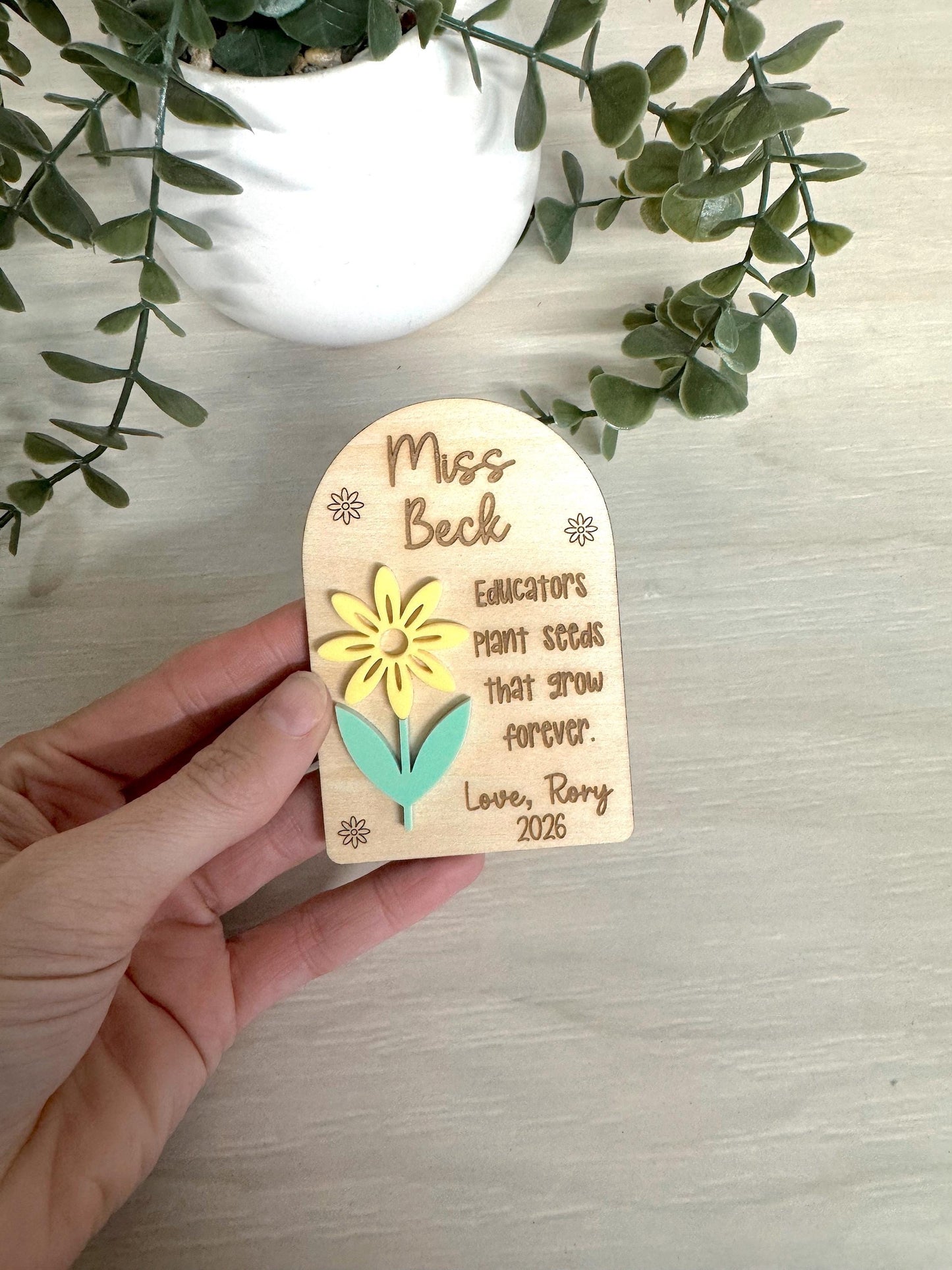 Personalised Teacher Gift Magnet