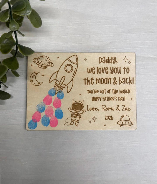 Father's Day Space Fingerprint Plaque