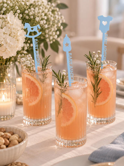 Baby Shower Personalised Cocktail Stirrer