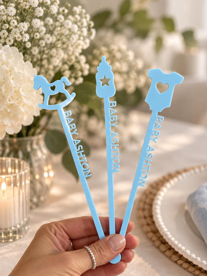 Baby Shower Personalised Cocktail Stirrer