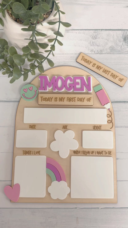 Rainbow Back to School Board